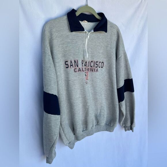 San Francisco California Vintage Sweatshirt Made in USA Gray size L - Picture 5 of 6
